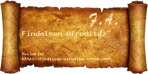 Findeisen Afrodité névjegykártya